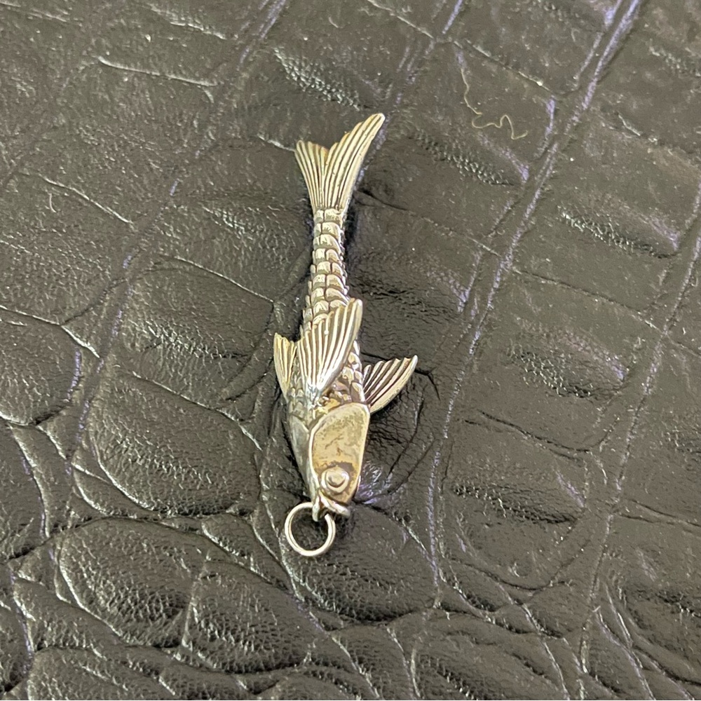 Unique Solid Cast Sterling Silver 925 Fish - image 5
